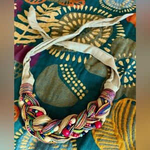 Artisan Multicolor Braided
Bead Necklace or Belt